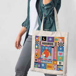 Πολύχρωμα Ζώδια - Υδροχόος (Τσάντα  Αγοράς) Πολύχρωμα Ζώδια - Υδροχόος (Τσάντα  Αγοράς)